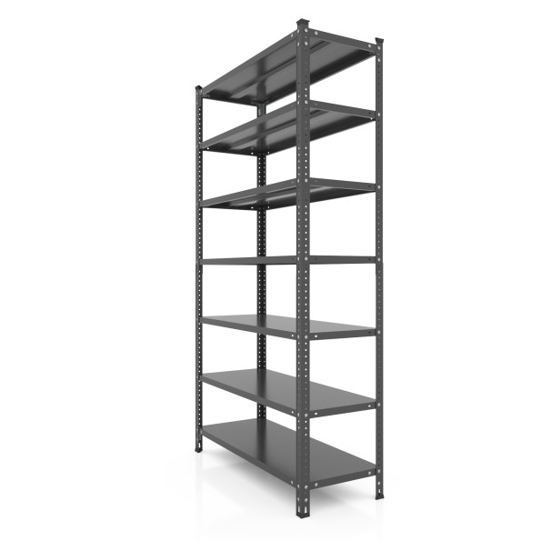 Стеллаж металлический 253х120х60 см ЧЕРНЫЙ 7 полок из металла РУНА для дома, кладовки, кухни -
                                                        Фото 2